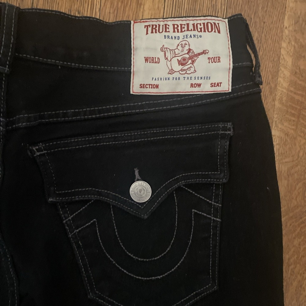 True Religion Ricky Relaxed Straight Flap Shorts Black Cotton Blend Men's 30 - Picture 2 of 13